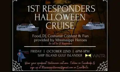 Coast nonprofit “Mississippi Heroes” to honor local First Responders with free Halloween Cruise on Friday, Oct. 22