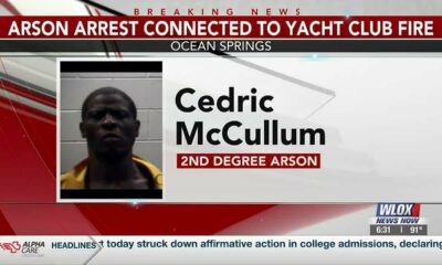 Fire at Ocean Springs Yacht Club investigated as arson, arrest made