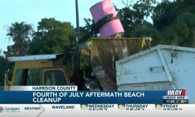 Harrison Co. crews clean up the beach post-Fourth of July