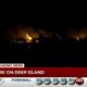 LIVE REPORT: Fire on Deer Island from Biloxi fireworks show