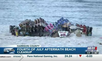 Bay St. Louis community lends a hand in post-July 4th beach cleanup