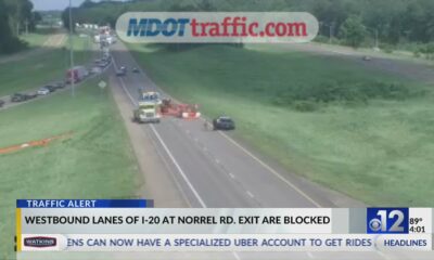 Crash blocks all lanes of I-20 W. near Norrell Road