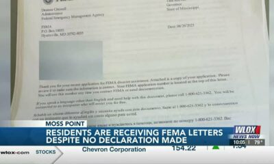 Moss Point residents receiving FEMA letters despite no declaration being made
