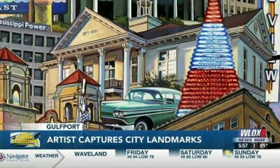 Artist captures Gulfport landmarks for display at city hall