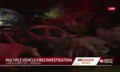 Several cars burn at car lot in Jackson