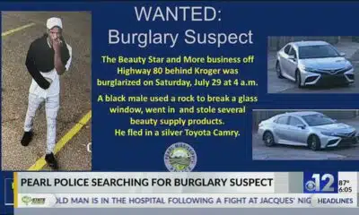 Man wanted for burglarizing Pearl beauty supply store