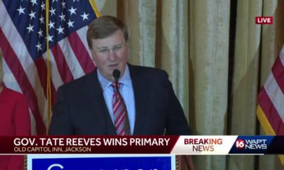 Gov. Tate Reeves speaks after win