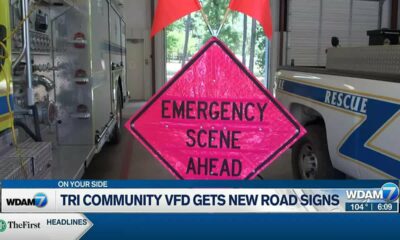 Tri-Community VFD gets new road sign