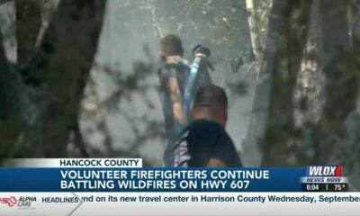 Volunteer Firefighters continue battling wildfires on HWY 607