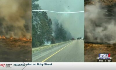 Grassfire covering 100+ acres leads to closure of I-10 in Hancock County