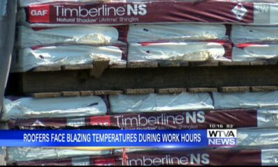 Roofers facing blazing temperatures during work hours