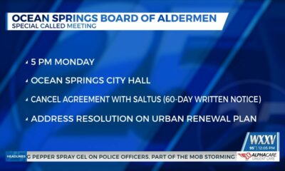 Ocean Springs Board of Alderman hosting special called meeting tonight