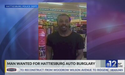 Man wanted for Hattiesburg auto burglary