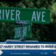 East Hardy Street renamed to River Ave.