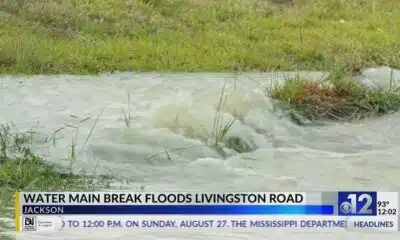 Water main break on Livingston Road in Jackson