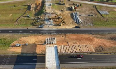 DRONE VIDEO: Menge Ave. overpass construction update (Aug. 19)