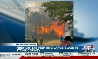 Firefighters working to put out woods fire in Stone County