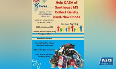 CASA of Southeast Mississippi holding shoe drive