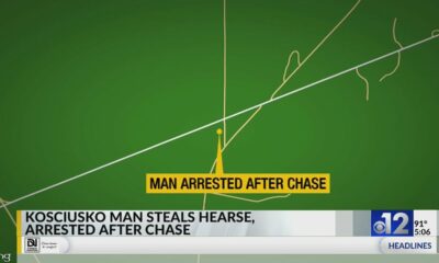 Kosciusko man accused of stealing hearse, arrested after chase