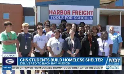 Gulfport High School students build homeless shelter