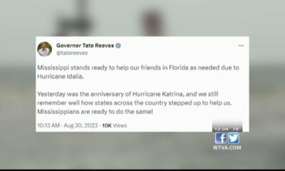 Mississippi governor says the state is ready to help with hurricane recovery