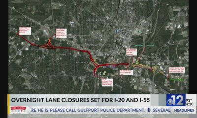 Overnight lane closures set for I-20 and I-55. Here’s what you need to know