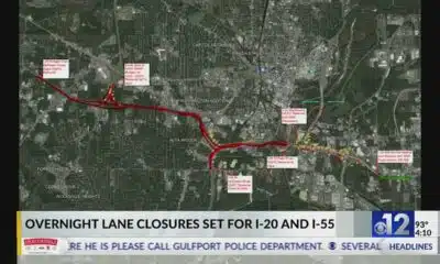 Overnight lane closures set for I-20 and I-55. Here’s what you need to know