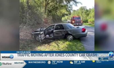 Driver dodges serious injury in Jones County accident