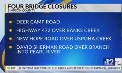 Four Simpson County bridges closed after inspections