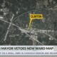 Clinton mayor vetoes new ward map for city