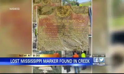 Lost Mississippi marker found in creek