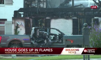 Fire tears through home near reservoir