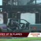 Fire tears through home near reservoir