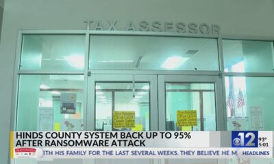 Hinds County system back up to 95% after ransomware attack
