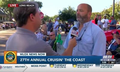 People waiting for classic cruisers in Downtown Long Beach