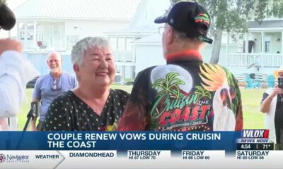 Couple renews vows on 50th anniversary during Cruisin' the Coast
