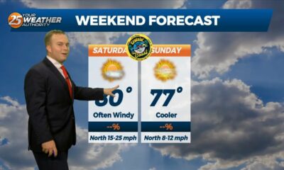 10/6 – Jeff’s “Cooler & Windy” Weekend Forecast