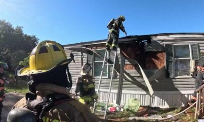 RAW VIDEO: Harrison County mobile home fire – Vidalia Road