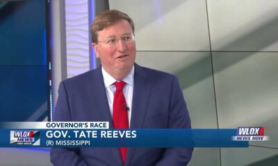 Incumbent Republican Gov. Tate Reeves looks ahead to the November election