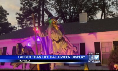 Couple puts together huge Halloween display in Tupelo