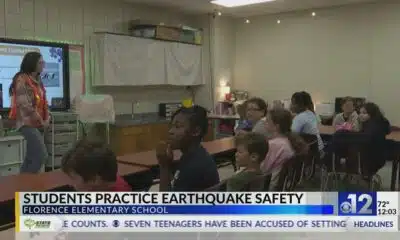 Florence Elementary students practice earthquake safety