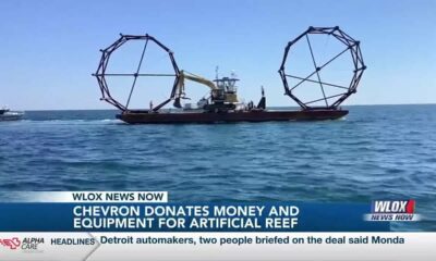 Chevron donates money and equipment for artificial reef