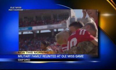 Military family reunites at Ole Miss game against Texas A&M