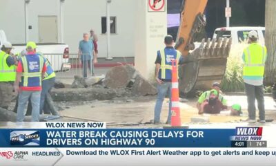Water break causing delays for drivers on Highway 90