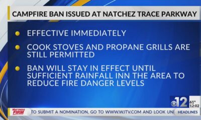 Campfire ban issued at Natchez Trace Parkway
