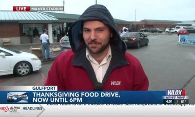 LIVE: Gulfport High alum and Seattle Seahawks linebacker Derick Hall hosts Thanksgiving Food Driv…