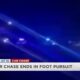 Car chase ends in foot pursuit