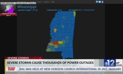 Severe storms cause thousands of power outages in Mississippi