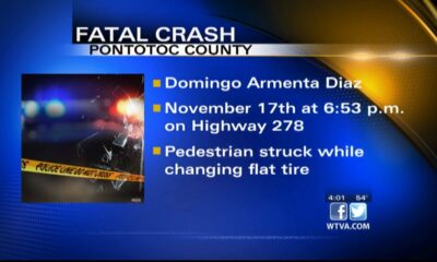 MHP releases info about pedestrian death in Pontotoc County