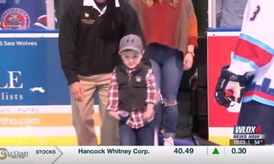 Mississippi Sea Wolves kicking off Wednesday's game with a special guest